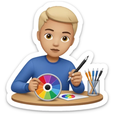 graphic designer , color wheel, sticker