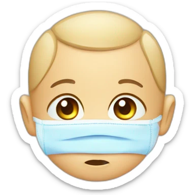 baby with the flu it's obviously sick. SO face only so it's more visible sticker