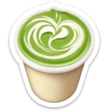 matcha latte aesthetic  sticker