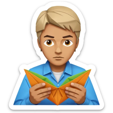 Street Origami Folder man sticker