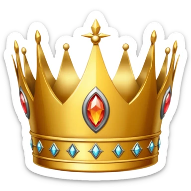 golden crown that has a crack down the middle sticker