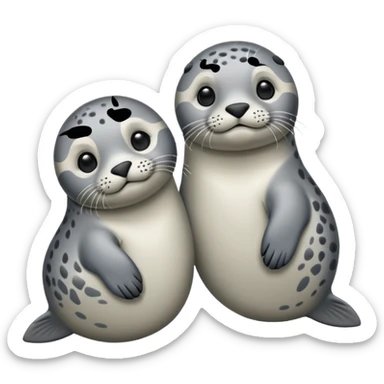 due foche innamorate sticker