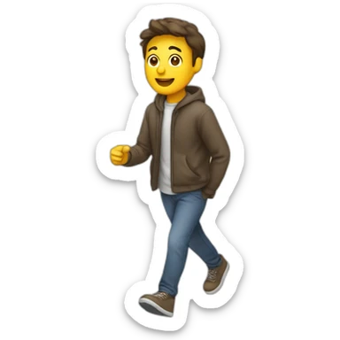 Une personne qui marche sur un escrement sticker