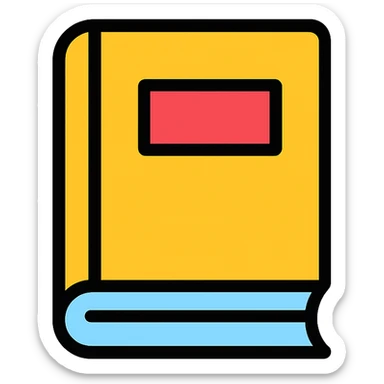 color icon style, book theme sticker
