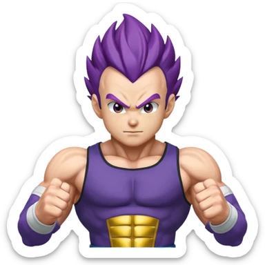 Vegeta ultra ego with purple hair sticker