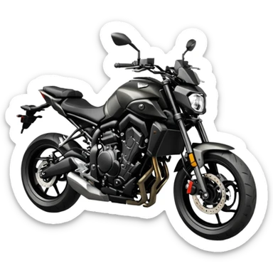 Yamaha MT-07 motorcycle front view sticker
