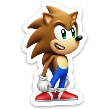 Sonic the hedgehog farting sticker
