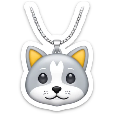 Necklace that says “gray stray” sticker