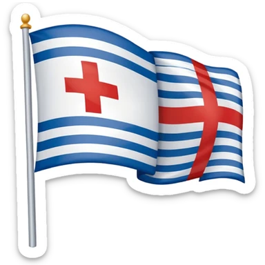 Greece flag without blue stripes, only white stripes sticker