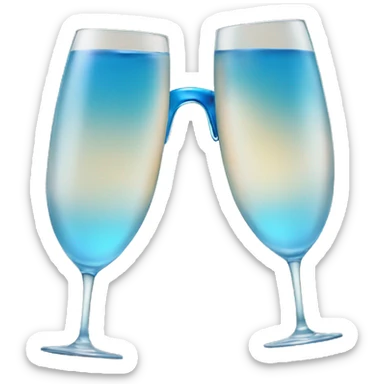 I need emoji glasses with blue champagne sticker