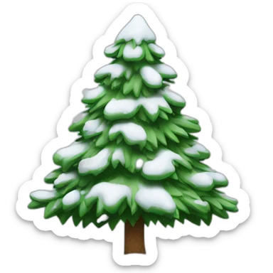 christmas tree with snow sticker