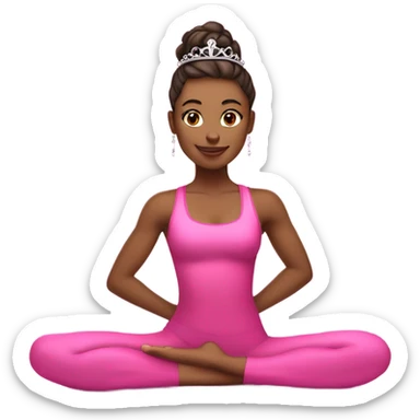 Pink Pilates princess sticker