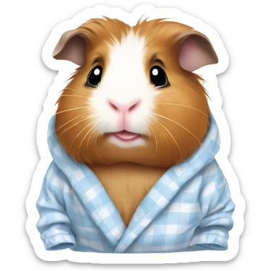 Guinea pig wearing pajamas  sticker