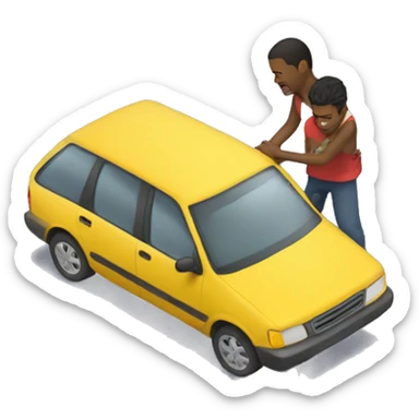 Picking someone up with car sticker
