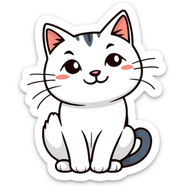 Happy cat sticker