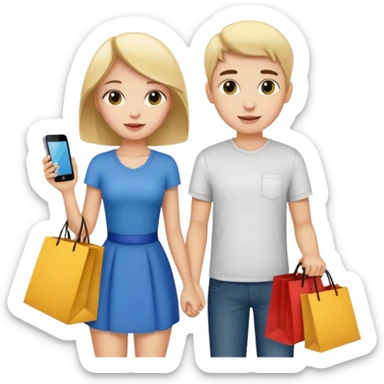 Girl shopping with Boyfriend  sticker