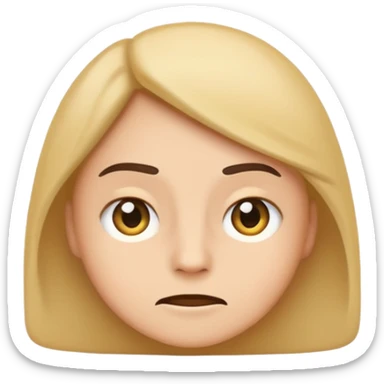 Generate a sarcastic emoji or sticker in a minimal flat-design style.  
The emoji should display a confident “nah, not today” attitude:  
- raised eyebrow  
- slight smirk  
- subtle eye-roll or side glance   sticker