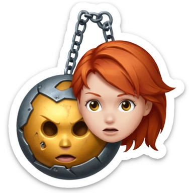Redheaded wrecking ball sticker