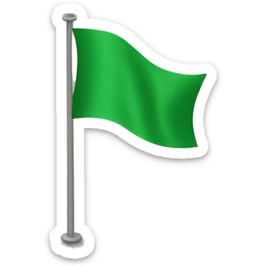 Green flag sticker