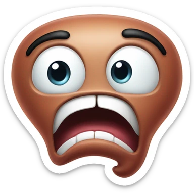 Kidney cartoon sticker