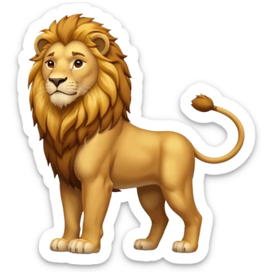 High resolution of a full body lion sticker