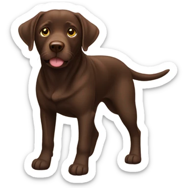 Chocolate lab, working out sticker