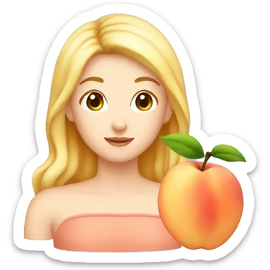 peach sticker