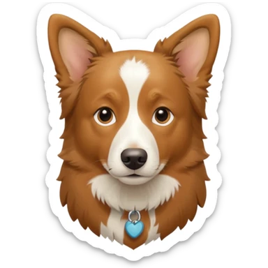 Tan Border Collie sticker