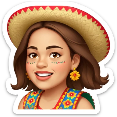 Fiestero with Sombrero sticker