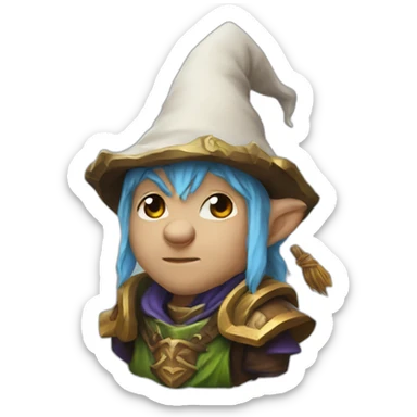 warcraft gnome mage sticker