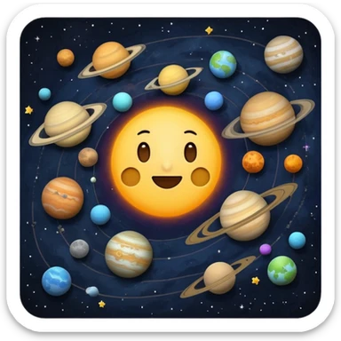 The solar system  sticker