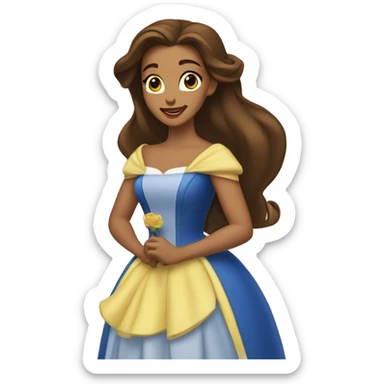 beauty and the beast belle sticker