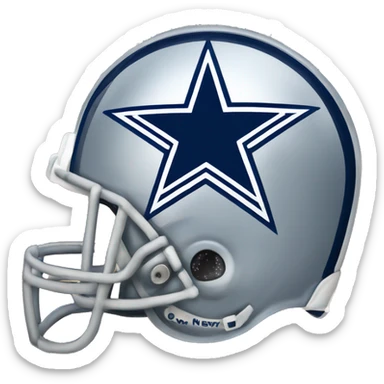 Dallas Cowboys helmet with star sticker