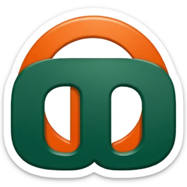 Miami Hurricanes logo just the ‘U’ clipped with no background sticker
