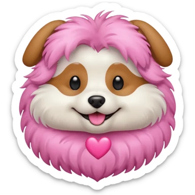 Собака показывает сердечко sticker