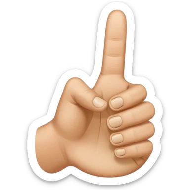 This emoji:🤙 but the lowest tumb is cut sticker