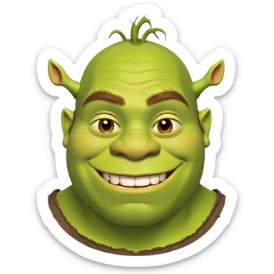 Smiling shrek sticker