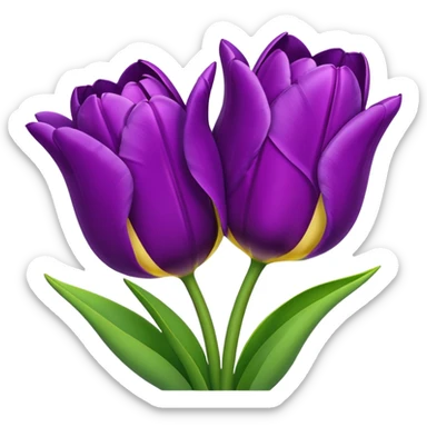 purple tulips emoji copy  sticker