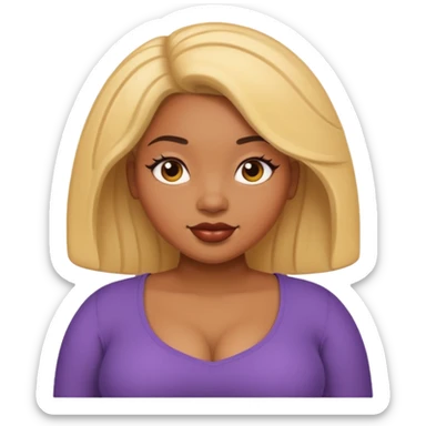 Light skinned black woman with bbl sticker