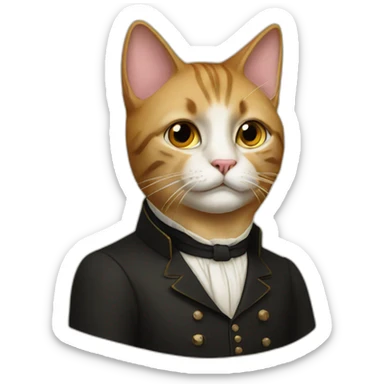 a famous german man as a cat sticker