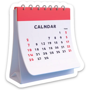 calendar week sticker