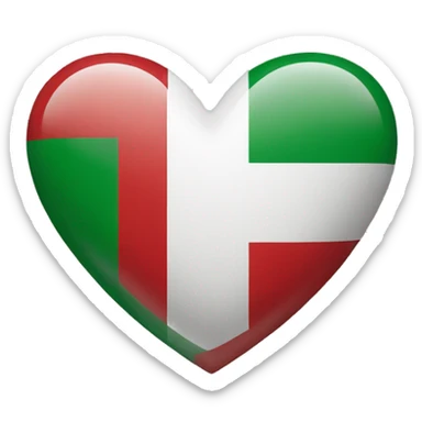 heart as italy flag sticker