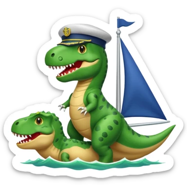 Nimm den. Trex Emoji aber mach auf dem Ticken ein Segel  sticker
