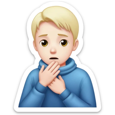 Trembling and freezing cold person  sticker