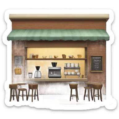 Coffee shop sticker