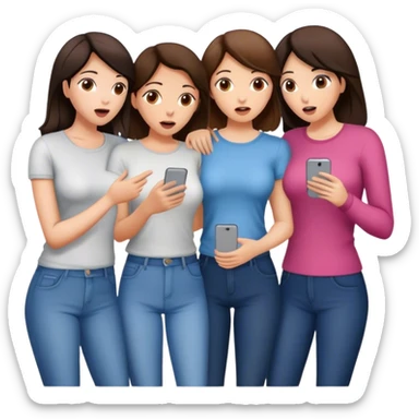 Brunette Women gossip sticker