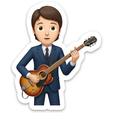 Paul McCartney playing guitar suit sticker
