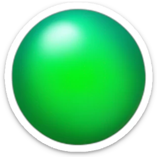 gradient green ball sticker