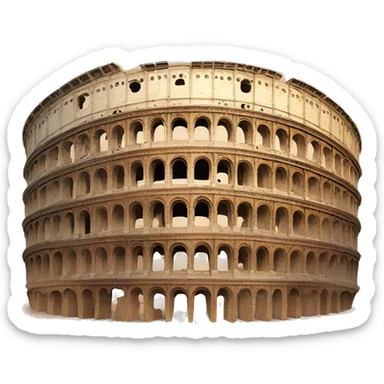 Rome colosseum in apple emoji style sticker