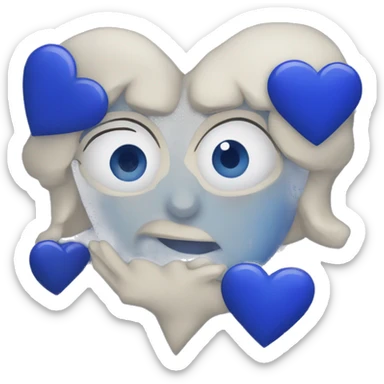 Lapis lazuli heart sticker